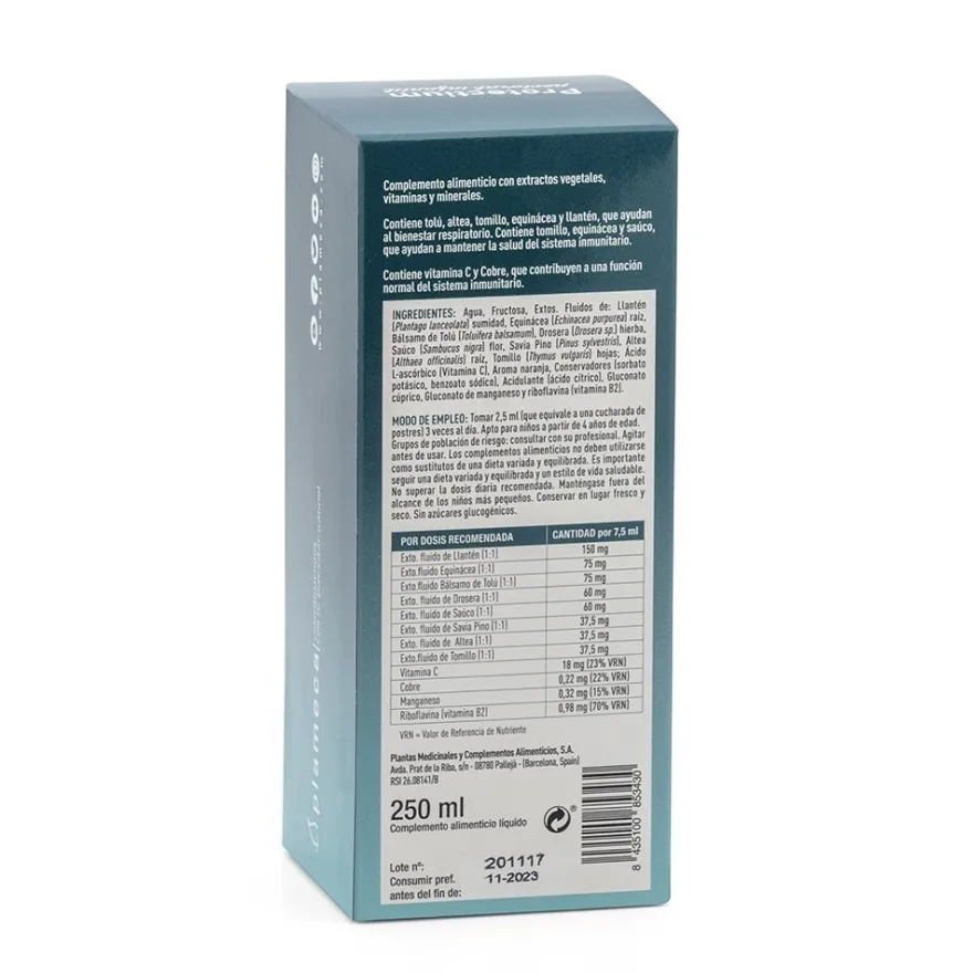 Plameca Protectium Pectoral Infantil 250 ml