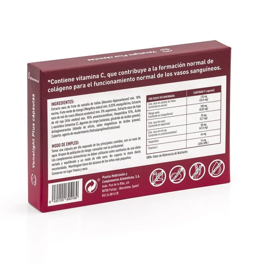 Plameca Venalight Support 30 Cápsulas Vegetales