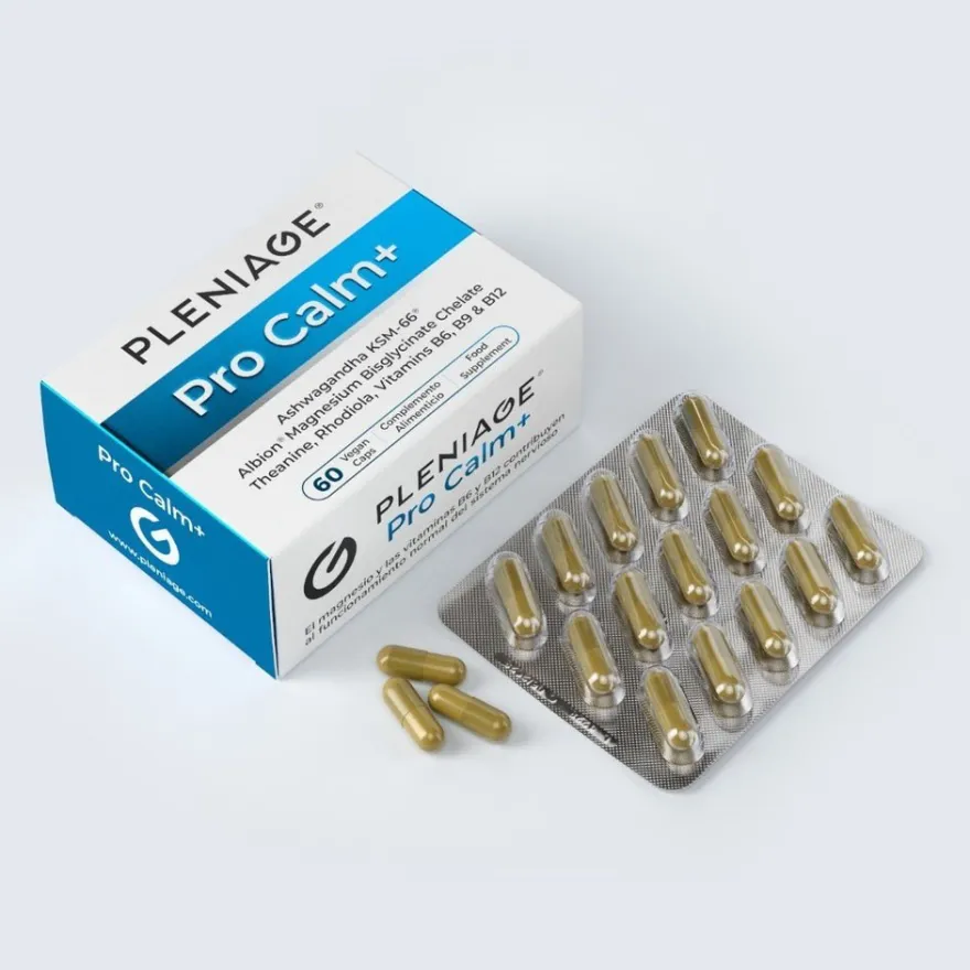 Pleniage Pro Calm+ complemento para el sistema nervioso 60 cápsulas