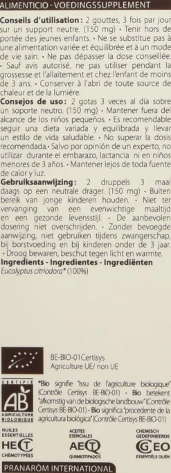 Pranarom Eucalipto Azul Hoja Bio 10ml