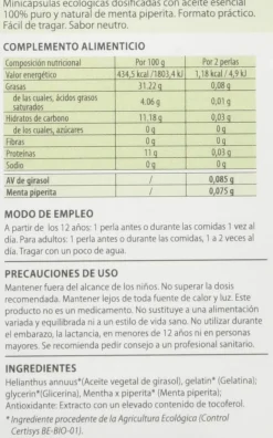 Pranarom Menta Piperita Bio 60 Cápsulas