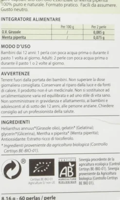 Pranarom Menta Piperita Bio 60 Cápsulas