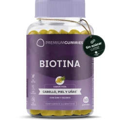 Premium Gummies Biotina Suplemento Pelo Piel Uñas 60 Gominolas