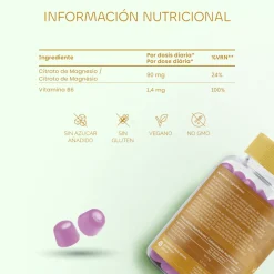 Premium Gummies Magnesio Suplemento 60 Gominolas