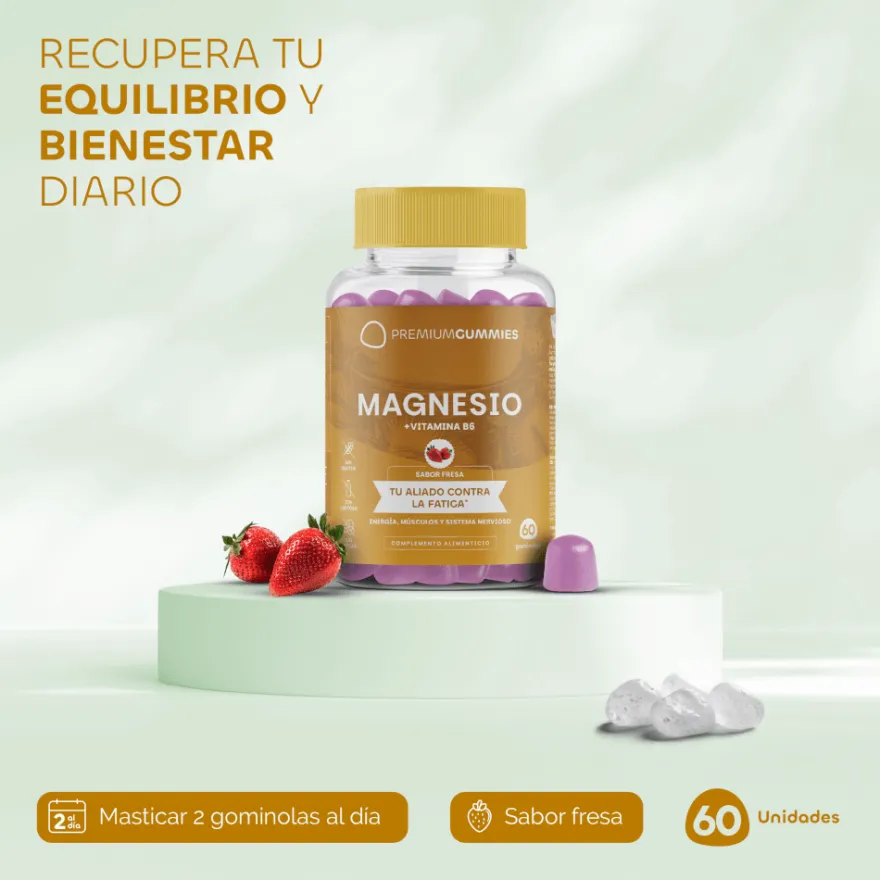 Premium Gummies Magnesio Suplemento 60 Gominolas
