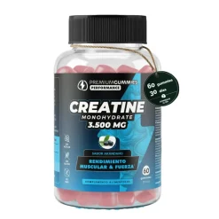 Premium Gummies Performance Creatine Suplemento Creatina 3.500 mg 60 Gominolas