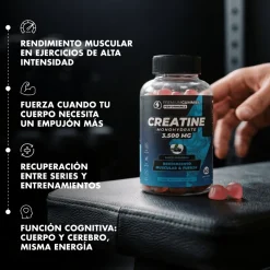 Premium Gummies Performance Creatine Suplemento Creatina 3.500 mg 60 Gominolas