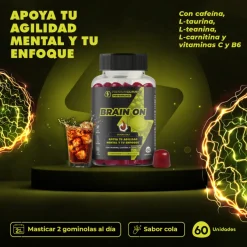 Premium Gummies Performance Brain On Suplemento Concentración 60 Gominolas