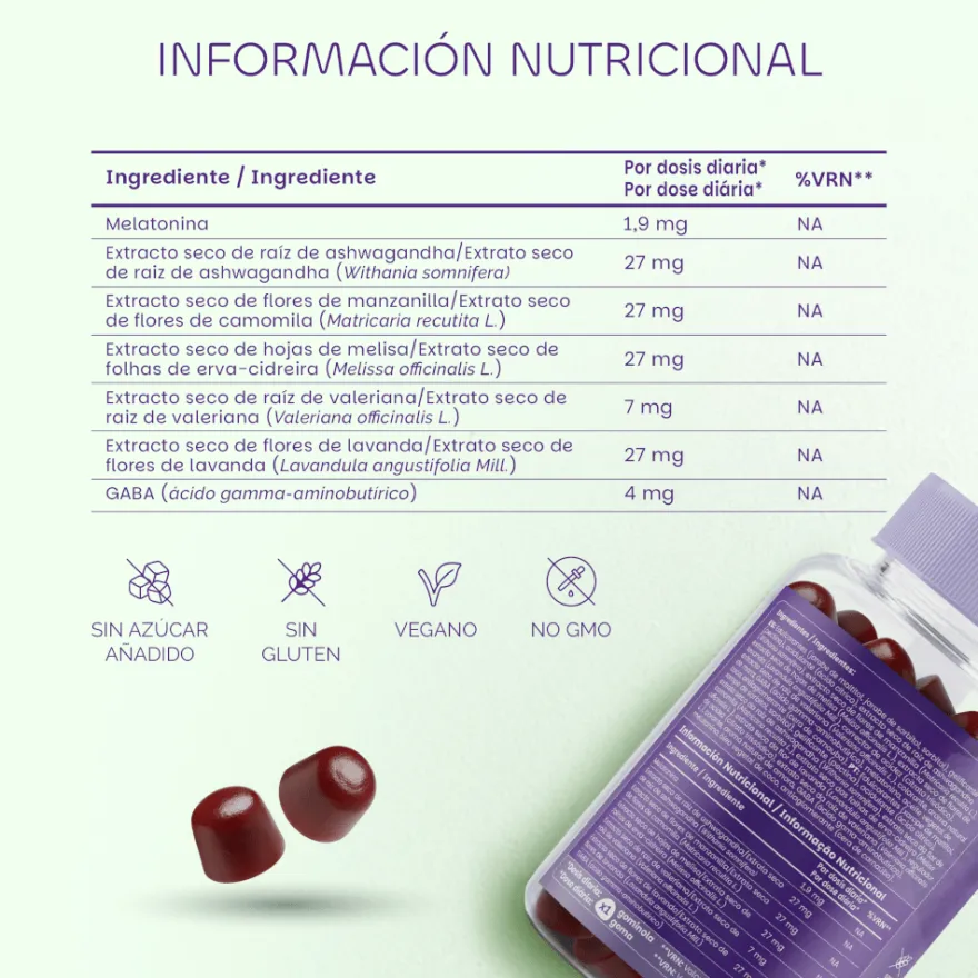 Premium Gummies Sleep Suplemento Melatonina 60 Gominolas