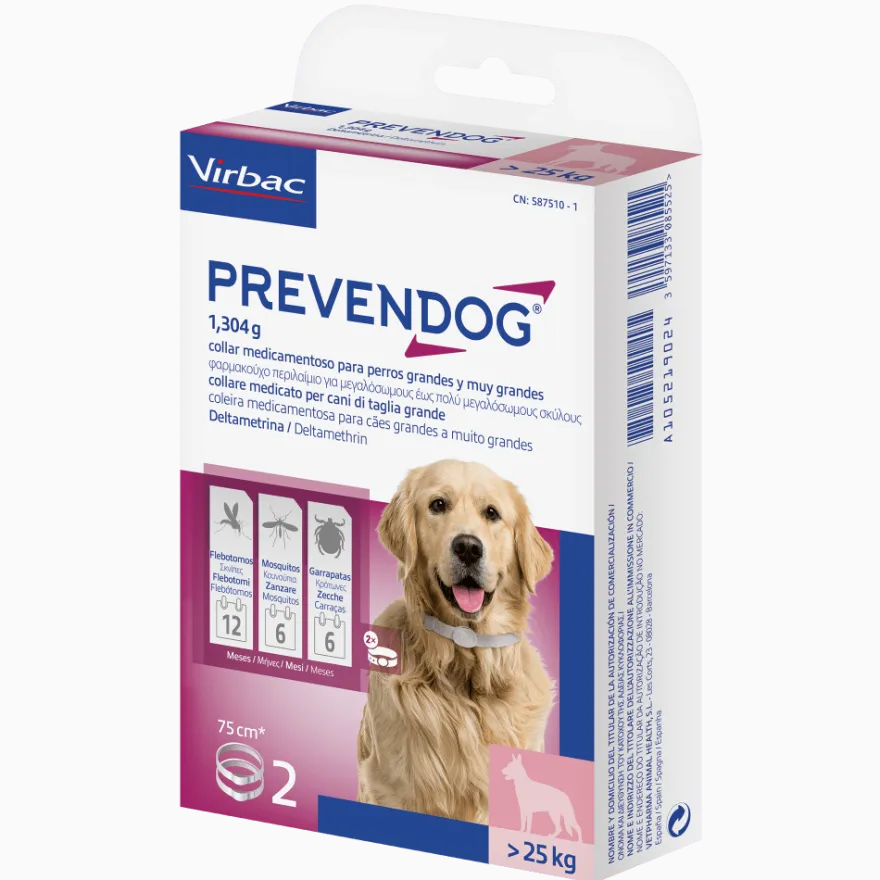 Prevendog Collar Antiparasitario 75 cm 2 collares