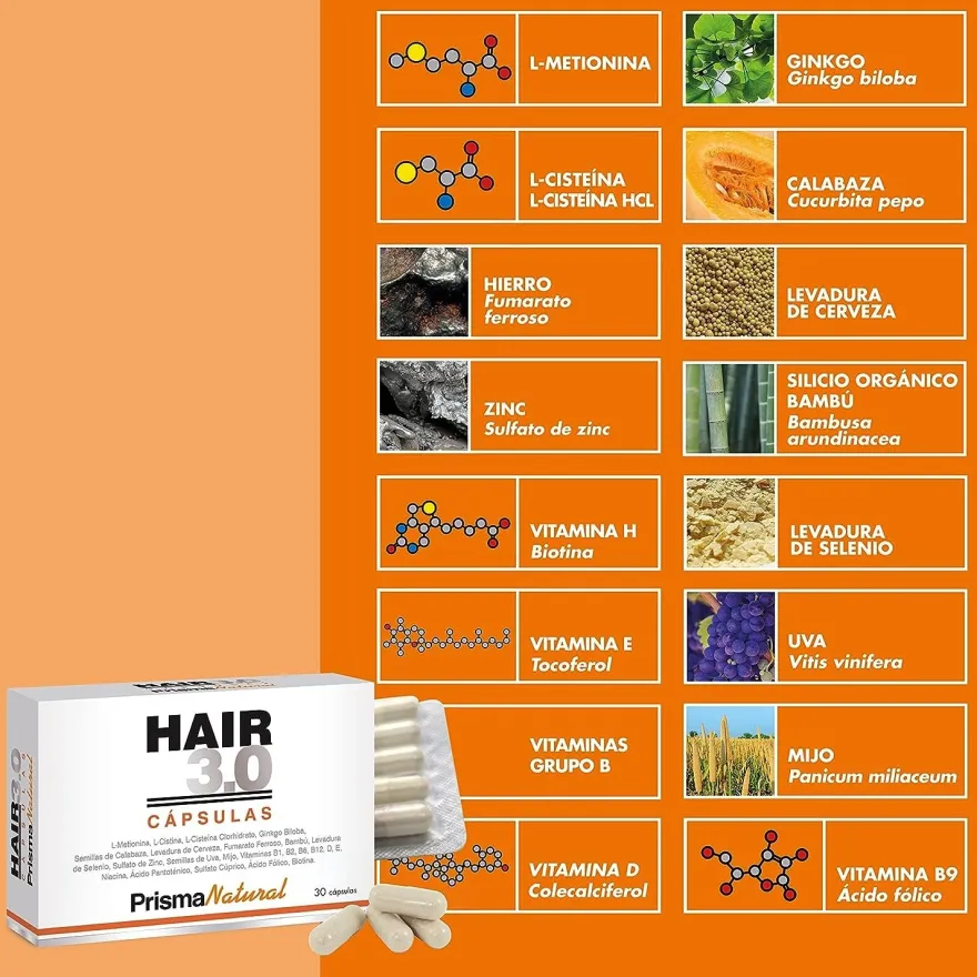 Prisma Natural Hair 3 0 & Skin 30 Cápsulas