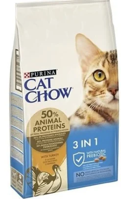 Purina Cat Chow Feline 3in1 Pavo 15kg