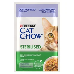 Purina Cat Chow Sterilised Cordero&Judias 26x85g