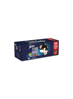 Purina Felix Fantastic Selección de Sabores Alimento Húmedo para Gatos Adultos 44x85gr