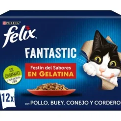 Purina Felix Feline Fantastic Festín De Carnes Alimento Húmedo Multipack 12 x 85g