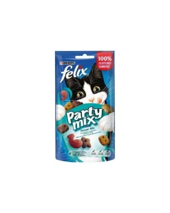 Purina Felix Party Mix Ocean Snacks para Gatos 8x60g