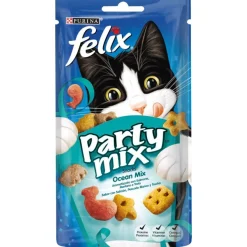 Purina Felix Party Mix Ocean Snacks para Gatos 8x60g