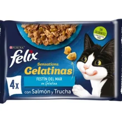 Purina Felix Sensations Seleccion Pescado 12x(4x85g)