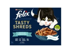 Purina Felix Tasty Shreds Festin Del Mar 12x80g