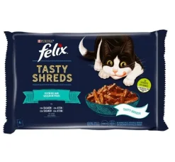 Purina Felix Tasty Shreds Salmon&Atun 12x(4x80g)
