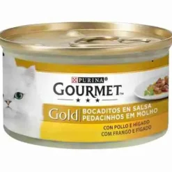 Purina Gourmet Gold Bocaditos Pollo&Higado 24x85g