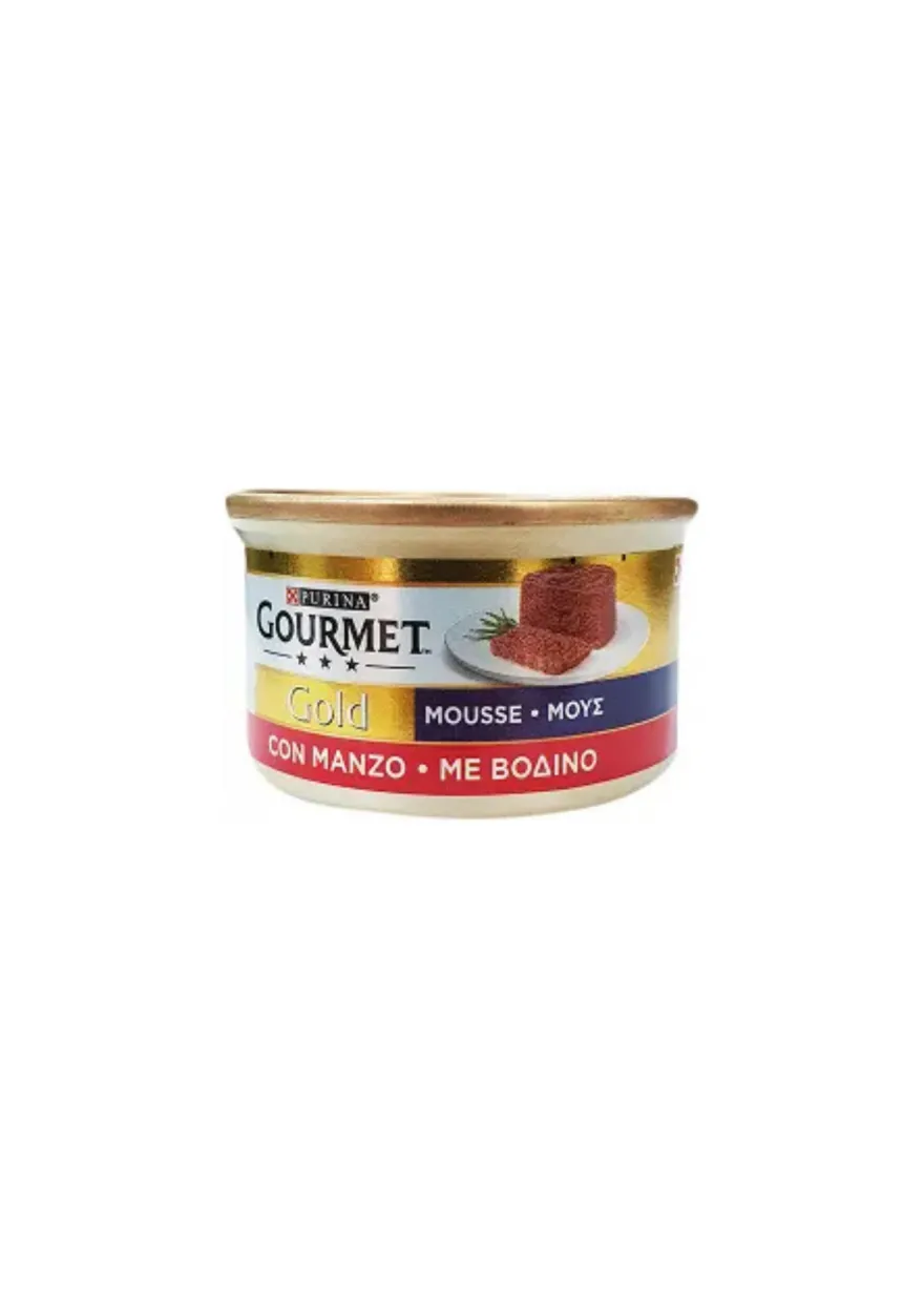 Purina Gourmet Gold Mousse Buey 24x85g