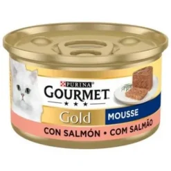 Purina Gourmet Gold Mousse de Salmón Comida Húmeda 85g