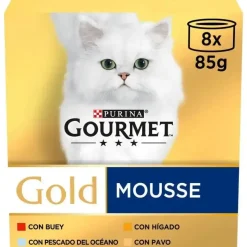 Purina Gourmet Gold Multi Mega D Mousse Húmeda Gato 12x85g