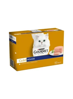 Purina Gourmet Gold Multi Mousse Pescado Oceano Alimento Húmedo 12x85g