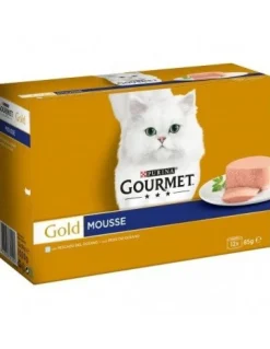 Purina Gourmet Gold Multi Mousse Pescado Oceano Alimento Húmedo 12x85g