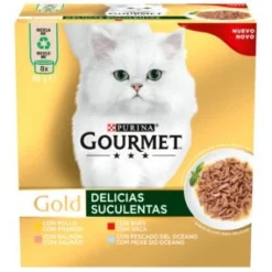 Purina Gourmet Mon Petit Selección de Pescados Comida Húmeda para Gatos 6x50g