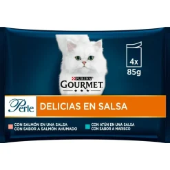 Purina Gourmet Perle Delicias en Salsa Salmón y Atún Húmedo 12 x 85g