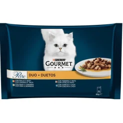 Purina Gourmet Perle Duo En Salsa Carne 12x(4x85g)