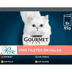 Purina Gourmet Perle Finas Laminas Salsa Buey 12x(4x85g)