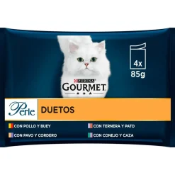 Purina Gourmet Perle Finas Lámimas Duo Del Campo Alimento Húmedo para Gatos 12 ud