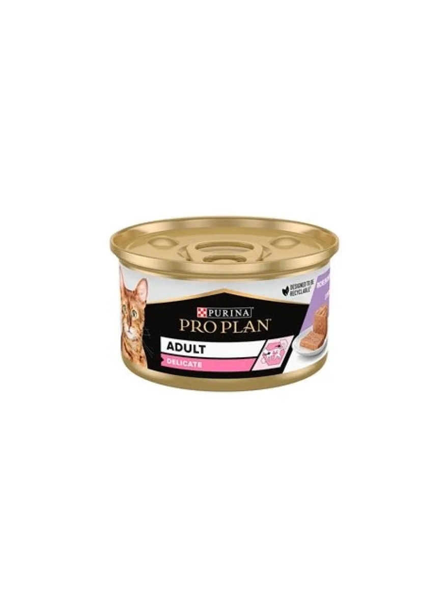 Purina Pro Plan Cat Lata Delicate Mousse Pavo 24x85g