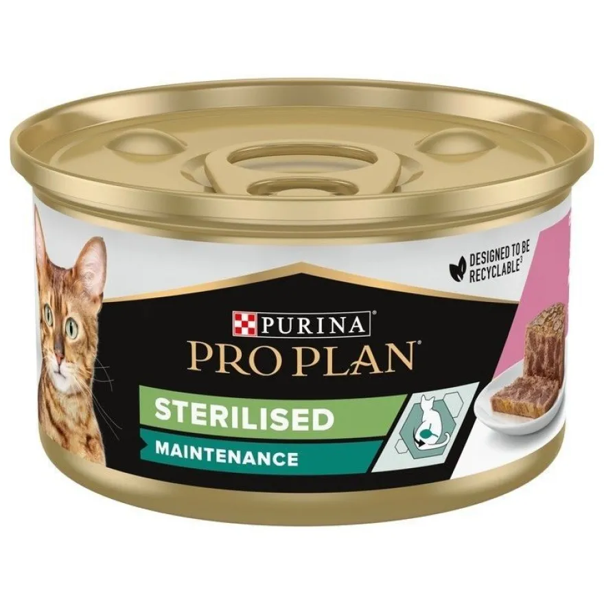 Purina Pro Plan Cat Lata Sterilised Salmon&Atun 24x85g