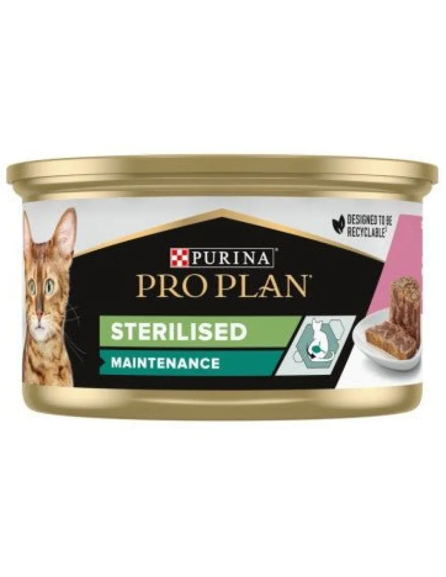 Purina Pro Plan Cat Lata Sterilised Salmon&Atun 24x85g
