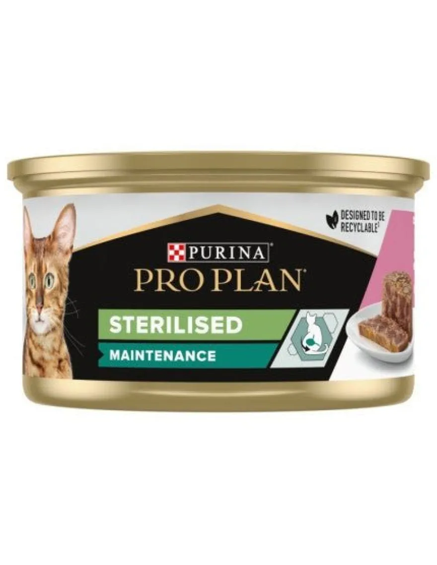 Purina Pro Plan Cat Lata Sterilised Salmon&Atun 24x85g