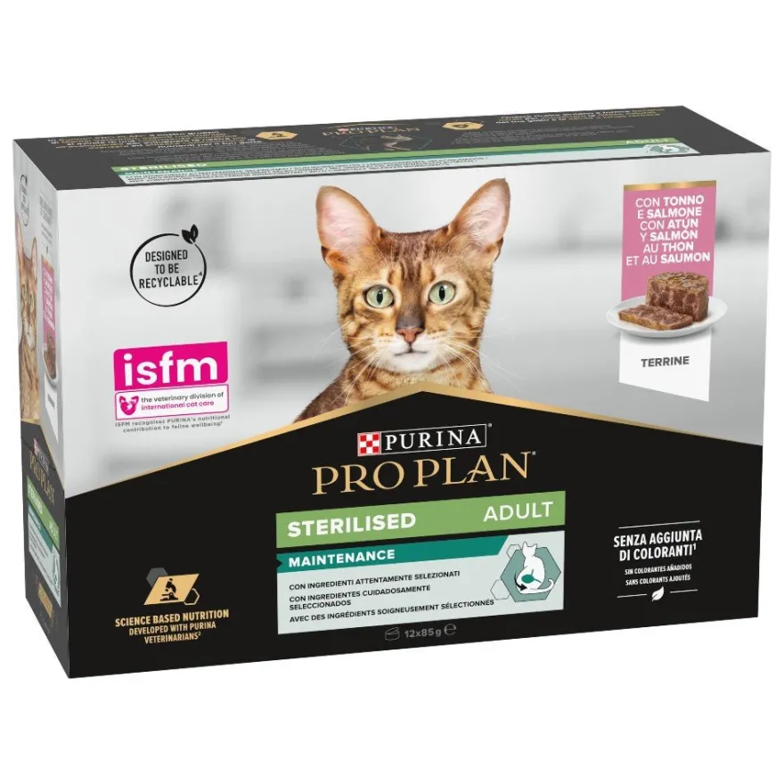 Purina Pro Plan Cat Multilata Sterilised Salmon&Atun 12x85g