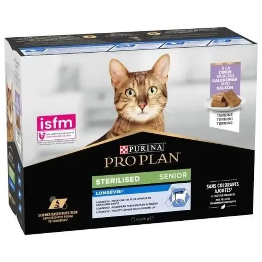 Purina Pro Plan Feline Esterilizado Senior Pavo 300gr