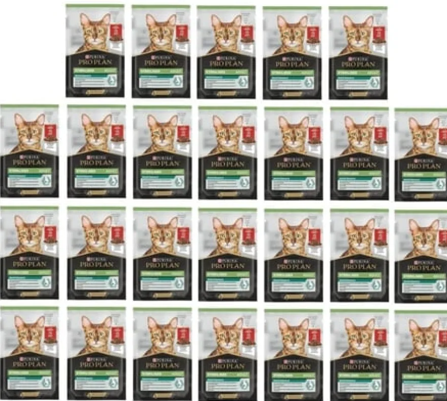 Purina Pro Plan Feline Esterilizado Carne 26x85g