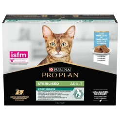 Purina Pro Plan Feline Esterilizado Bacalao Alimento en Terrina 10 uds