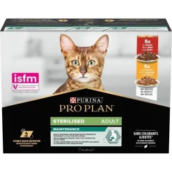 Purina Pro Plan Feline Multi Alimento Húmedo Esterilizado Buey Pollo 10x85g