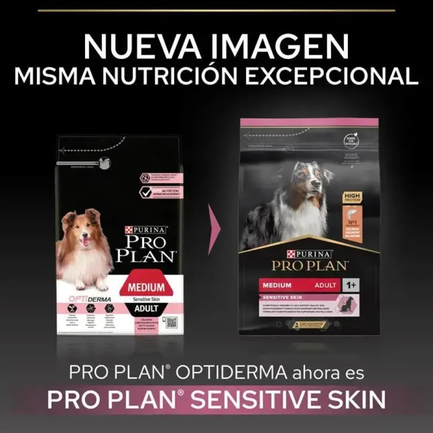 Purina Pro Plan Medium Adult Sensitive Skin Salmón 3Kg
