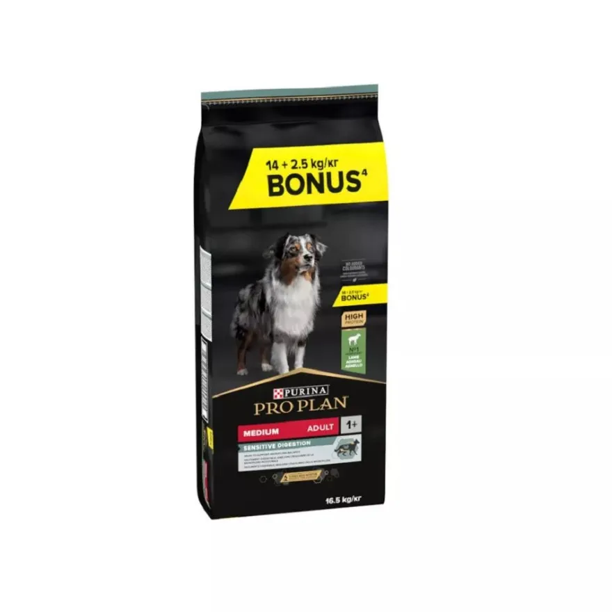 Purina Pro Plan Perro Medium Sensitive Digestion Cordero 14kg+2,5kg