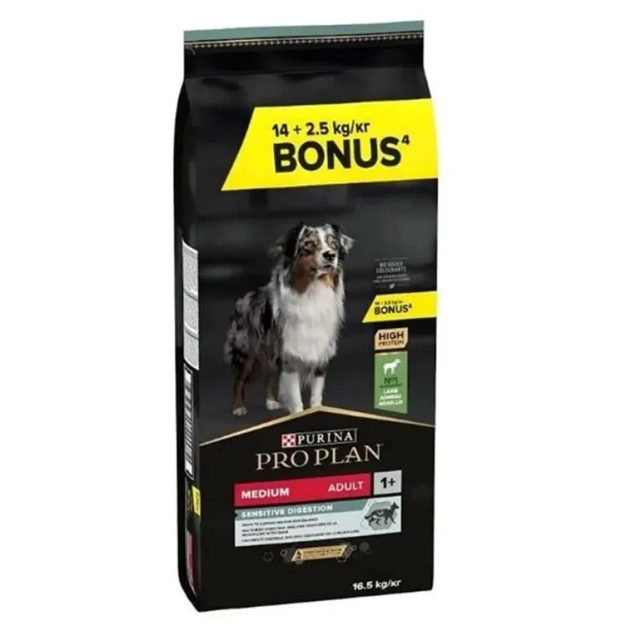 Purina Pro Plan Perro Medium Sensitive Digestion Cordero 14kg+2,5kg