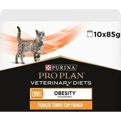 Purina Pro Plan Vet Feline Om Obesity Alimentación Húmeda Para Gatos 10x85g