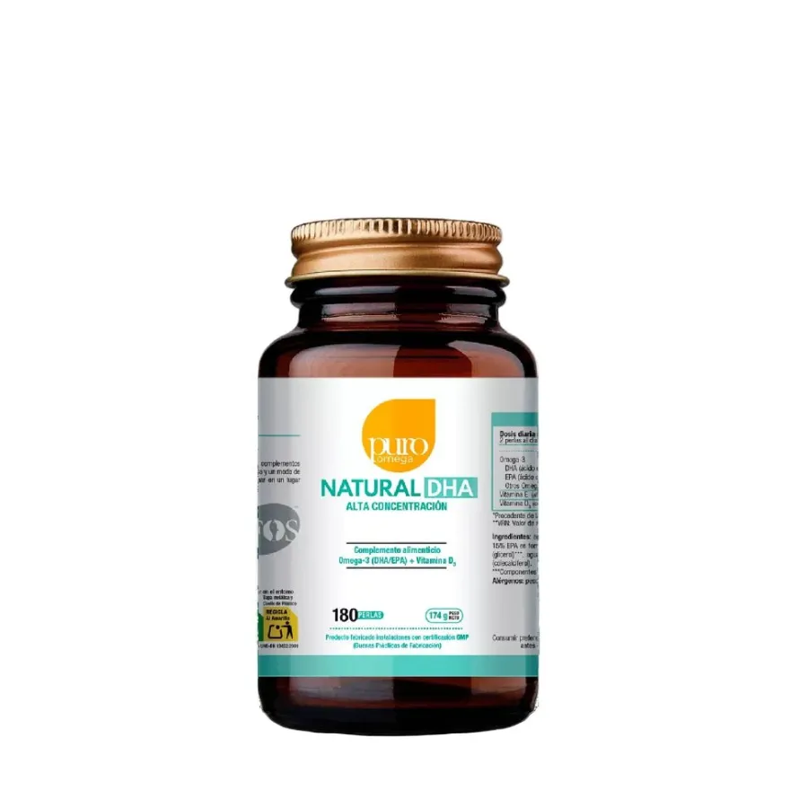 Puro Omega Natural DHA Alta Concentracion 180 Perlas