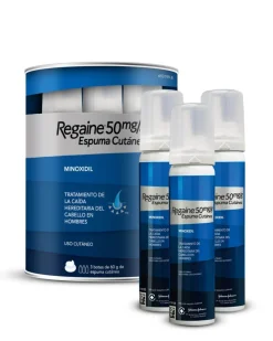 REGAINE 50mg/g Espuma Cutánea Anticaída 3x60g